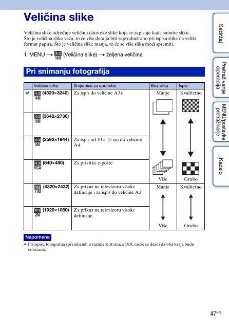 Sony DSC-W380 - DSC-W380 Guide pratique Croate