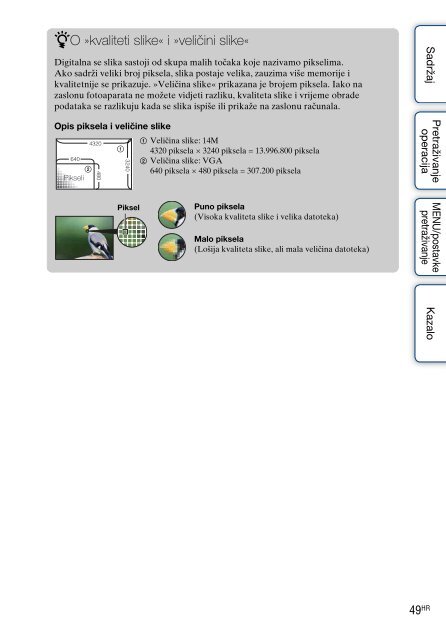 Sony DSC-W380 - DSC-W380 Guide pratique Croate