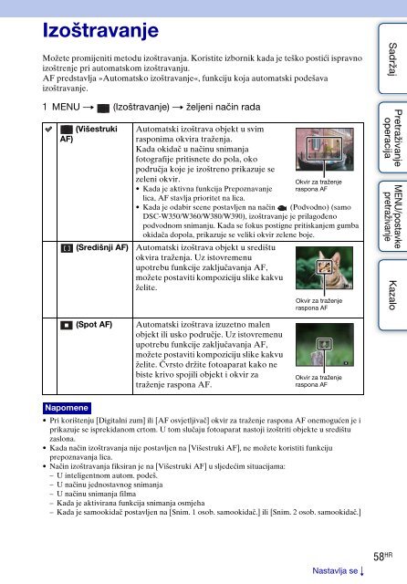 Sony DSC-W380 - DSC-W380 Guide pratique Croate