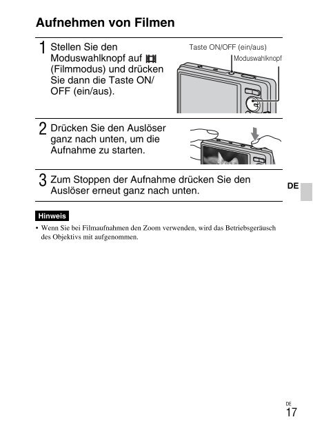 Sony DSC-W380 - DSC-W380 Consignes d&rsquo;utilisation Danois