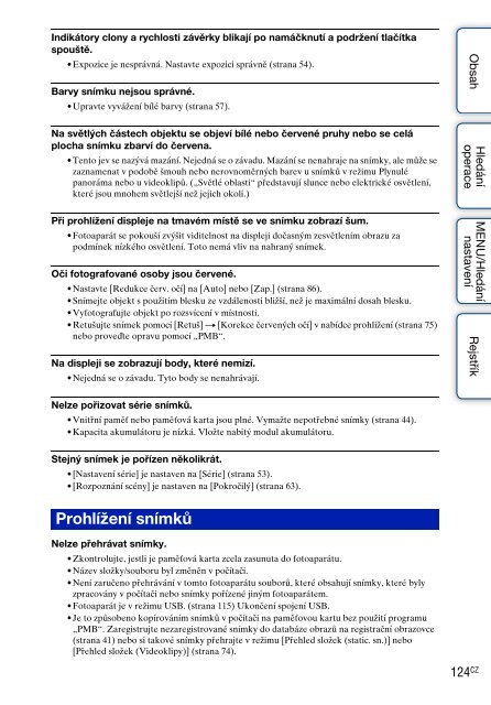 Sony DSC-W380 - DSC-W380 Guide pratique Tch&egrave;que