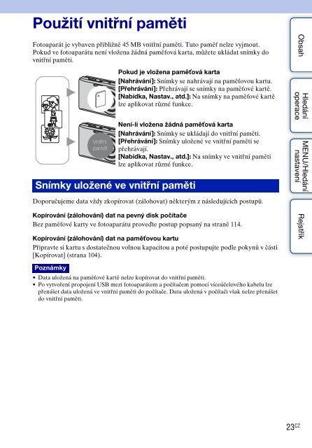 Sony DSC-W380 - DSC-W380 Guide pratique Tch&egrave;que