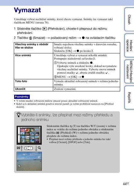 Sony DSC-W380 - DSC-W380 Guide pratique Tch&egrave;que