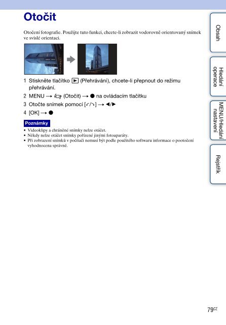 Sony DSC-W380 - DSC-W380 Guide pratique Tch&egrave;que