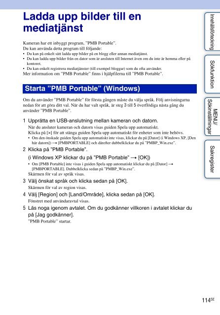 Sony DSC-W380 - DSC-W380 Guide pratique Su&eacute;dois