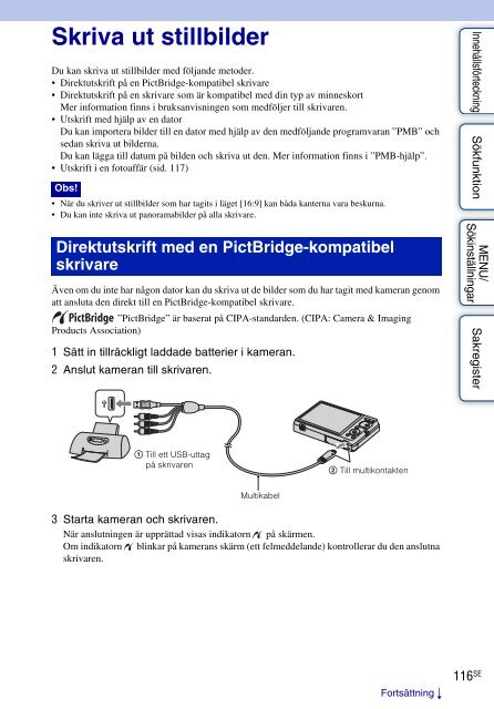 Sony DSC-W380 - DSC-W380 Guide pratique Su&eacute;dois