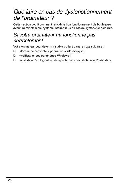 Sony VGN-NR38M - VGN-NR38M Guide de d&eacute;pannage Fran&ccedil;ais