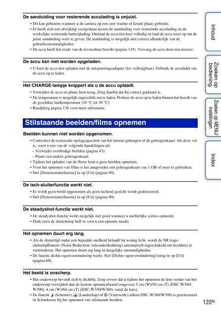 Sony DSC-W380 - DSC-W380 Guide pratique N&eacute;erlandais