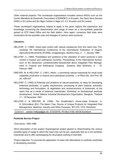 Status report on global Neem usage - Biblioteca Nacional de Portugal