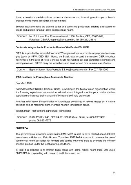 Status report on global Neem usage - Biblioteca Nacional de Portugal