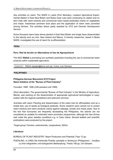 Status report on global Neem usage - Biblioteca Nacional de Portugal