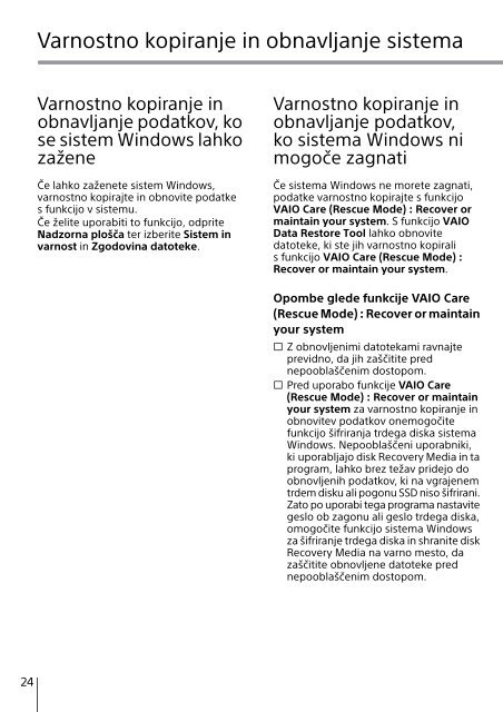 Sony SVJ2021V1E - SVJ2021V1E Guida alla risoluzione dei problemi Croato
