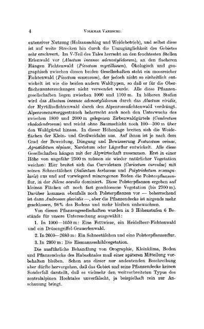 Zur Frage der Oberflächenentwicklung von Pflanzengesellschaften der Alpen und Subtropen - Vareschi 1951