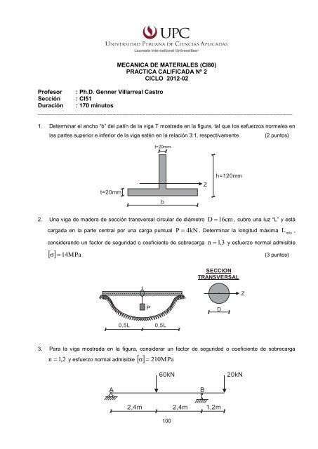 Libro Mecánica de Materiales (Prácticas y Exámenes UPC)