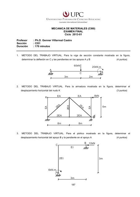 Libro Mecánica de Materiales (Prácticas y Exámenes UPC)