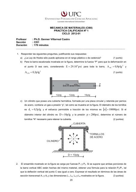 Libro Mecánica de Materiales (Prácticas y Exámenes UPC)