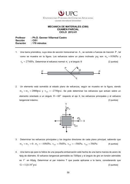 Libro Mecánica de Materiales (Prácticas y Exámenes UPC)