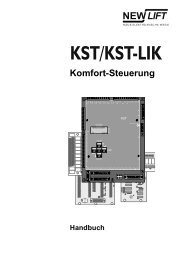 3 Benutzerschnittstelle der KST Steuerung - New Lift