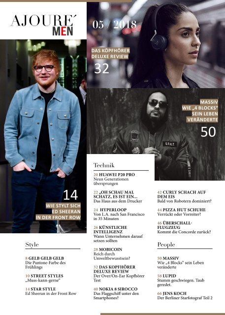 AJOURE´ Men Magazin Mai 2018