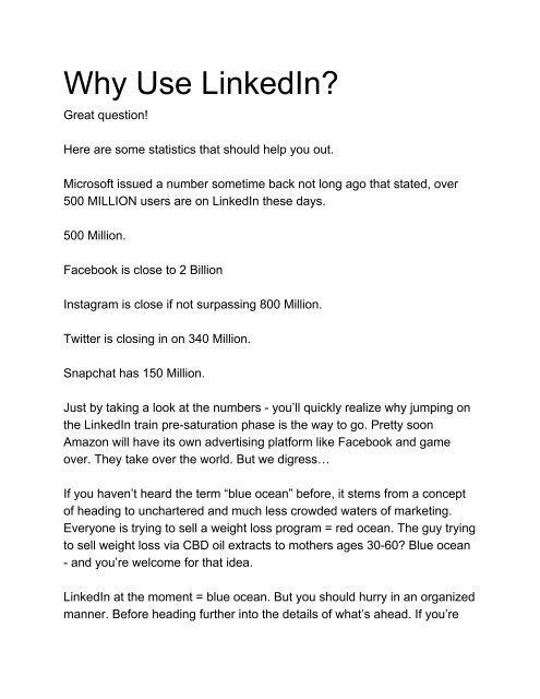 How To Use LinkedIn For Marketing