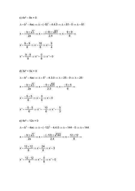 Aula1-Matematica-equação 2° grau incompleta