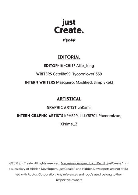 Just Create Issue 1