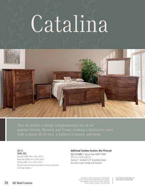 E&amp;S Wood Creations 2018 Catalog