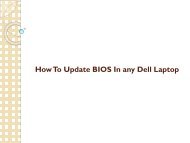 The Right Way To Update BIOS In Dell Laptop