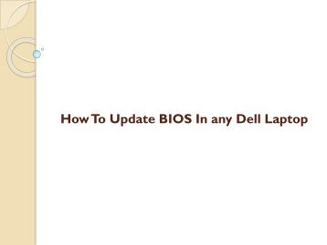 The Right Way To Update BIOS In Dell Laptop