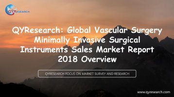 QYResearch: Global Vascular Surgery Minimally Invasive Surgical Instruments Sales Market Report 2018 Overview