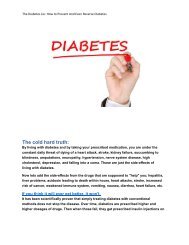 The Diabetes Lie How to Prevent And Even Reverse Diabetes