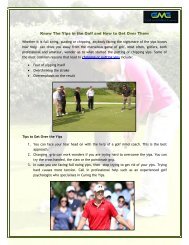 Know The Yips in the Golf and How to Get Over Them