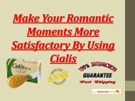 Now, Get Gigantic Satisfaction And Pleasure During Intimacy Act With Cialis