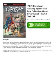 [PDF] Download Amazing Spider-Man Epic Collection Great Power Ebook  READ ONLINE
