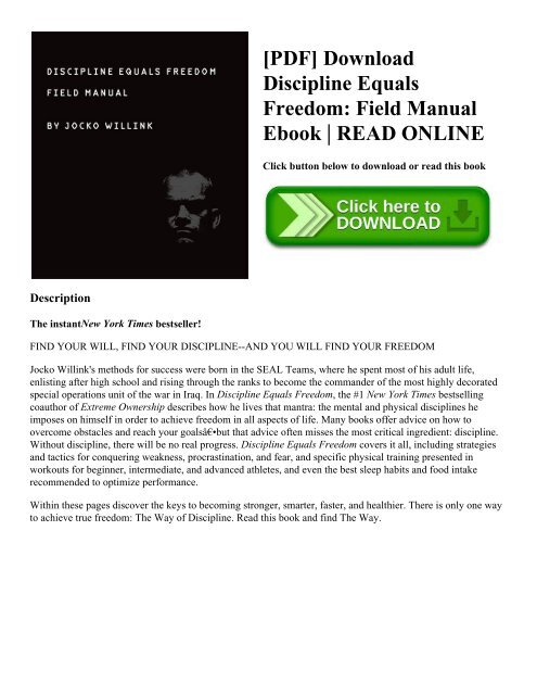 [PDF] Download Discipline Equals Freedom Field Manual Ebook  READ ONLINE