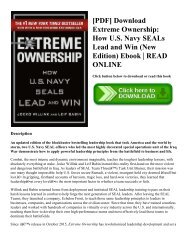 [PDF] Download Extreme Ownership How U.S. Navy SEALs Lead and Win (New Edition) Ebook  READ ONLINE