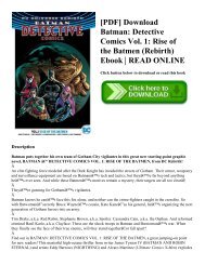 [PDF] Download Batman Detective Comics Vol. 1 Rise of the Batmen (Rebirth) Ebook  READ ONLINE