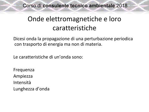 6.1 INQUINAMENTO ELETTROMAGNETICO