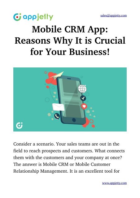 Mobile CRM App: Reasons Why It is Crucial for Your Business!