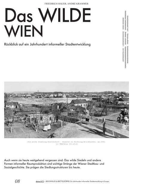 Bidonvilles & Bretteldörfer - Ein Jahrhundert informeller Stadtentwicklung in Europa, dérive –Zeitschrift für Stadtforschung, Heft 71 (2/2018)