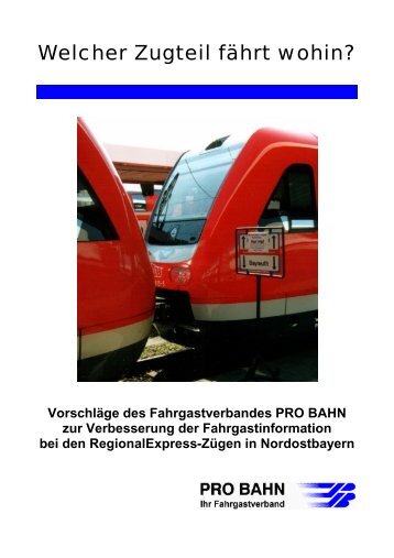 1. Gestaltung der Bahnsteige - Pro Bahn