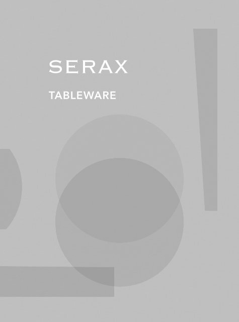 Serax 2018 Tableware Catalogue