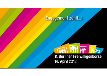 Dank und Anerkennung! Berliner Freiwilligenbörse 2018