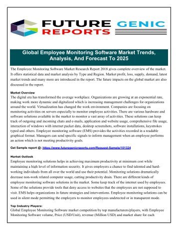 Global Employee Monitoring Software Market 2025: Gain Full Visibility and Control over Your Employees' Computer Activities