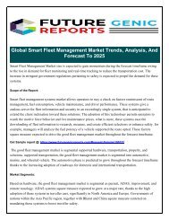 Global Smart Fleet Management Market 2018 by Latest Innovations, Drivers, Dynamics And Strategic Analysis, Challenges to 2022