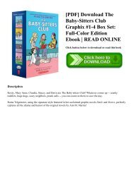 [PDF] Download The Baby-Sitters Club Graphix #1-4 Box Set Full-Color Edition Ebook  READ ONLINE