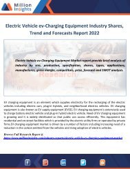 Electric Vehicle ev-Charging Equipment Industry Shares, Trend and Forecasts Report 2022