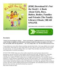 [PDF] Download It's Not the Stork! A Book About Girls  Boys  Babies  Bodies  Families and Friends (The Family Library) Ebook  READ ONLINE