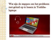 Wat zijn de stappen om het probleem met geluid op te lossen in Toshiba-laptops