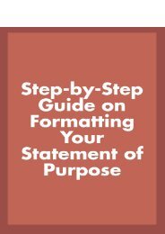 Step-by-Step Guide on Formatting Your Statement of Purpose